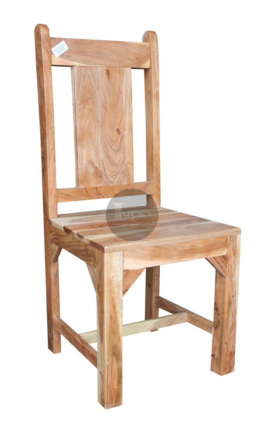 Acacia wood classic wooden chair.