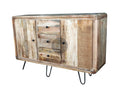 Mango wood 3 draw hairpin drawchest sideboard.