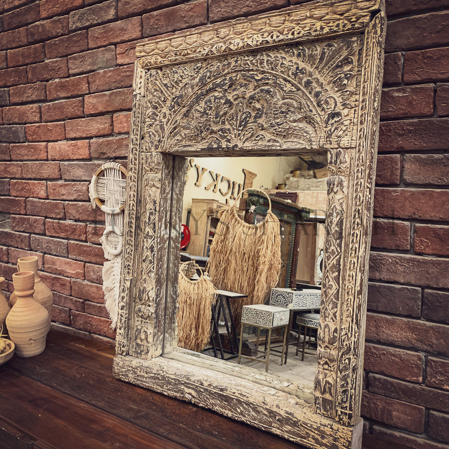 Antique Carved mirror frame | Lucky Furniture & Handicrafts.