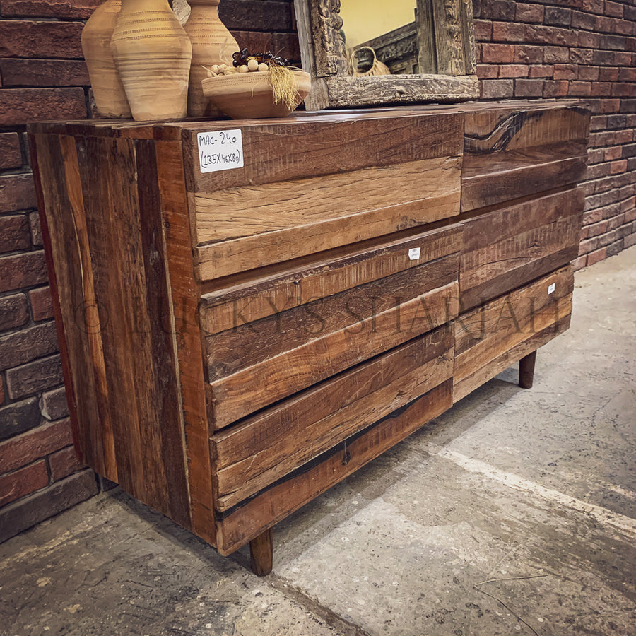 Rustic Teak wood drawchest | Lucky Furniture & Handicrafts.