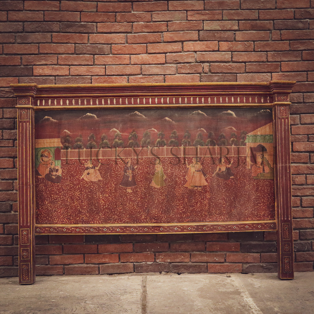 Traditional hand-painted headboard | Lucky Furniture & Handicrafts.