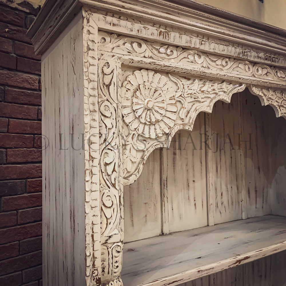 Carved XL mehrab bookshelf | Lucky Furniture & Handicrafts.