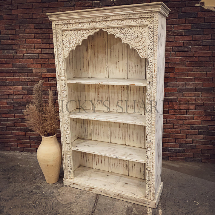 Carved XL mehrab bookshelf | Lucky Furniture & Handicrafts.