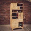 Staggered mango wood bookshelf cabinet | Lucky Furniture & Handicrafts.
