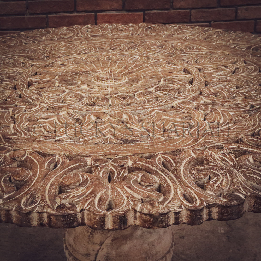 Carved Panel dining table | Lucky Furniture & Handicrafts.