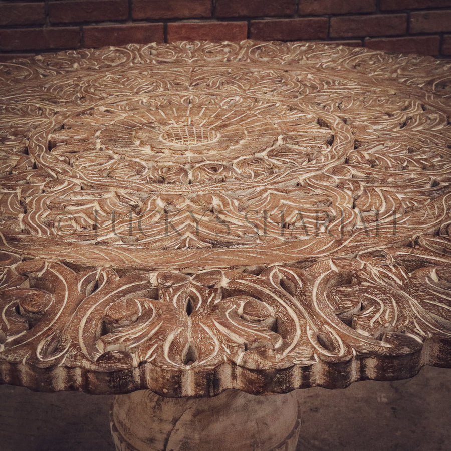 Carved Panel dining table | Lucky Furniture & Handicrafts.