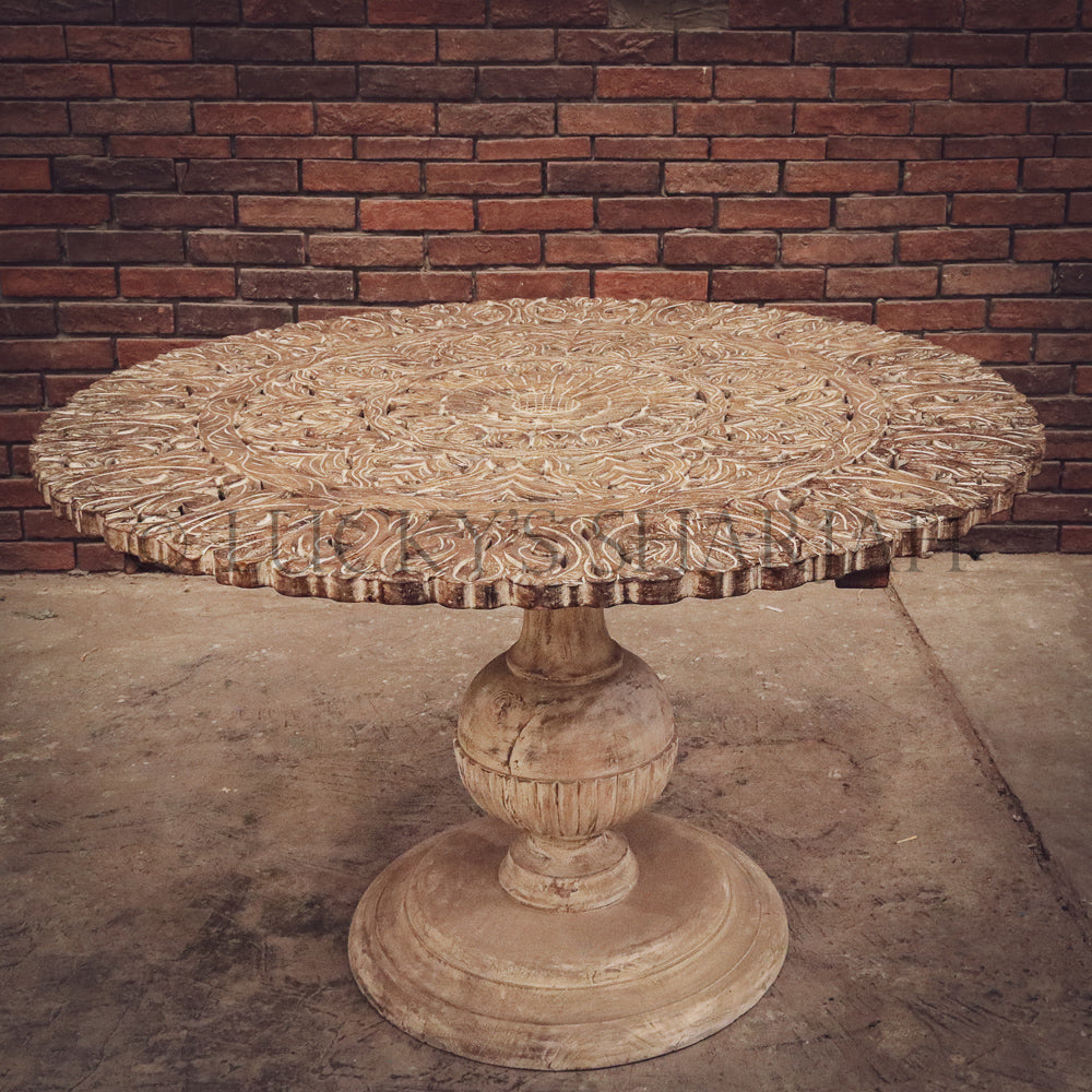 Carved Panel dining table | Lucky Furniture & Handicrafts.