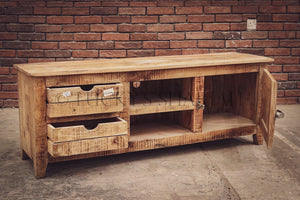 Industrial tv stand with fridge handle | Lucky Furniture & Handicrafts.