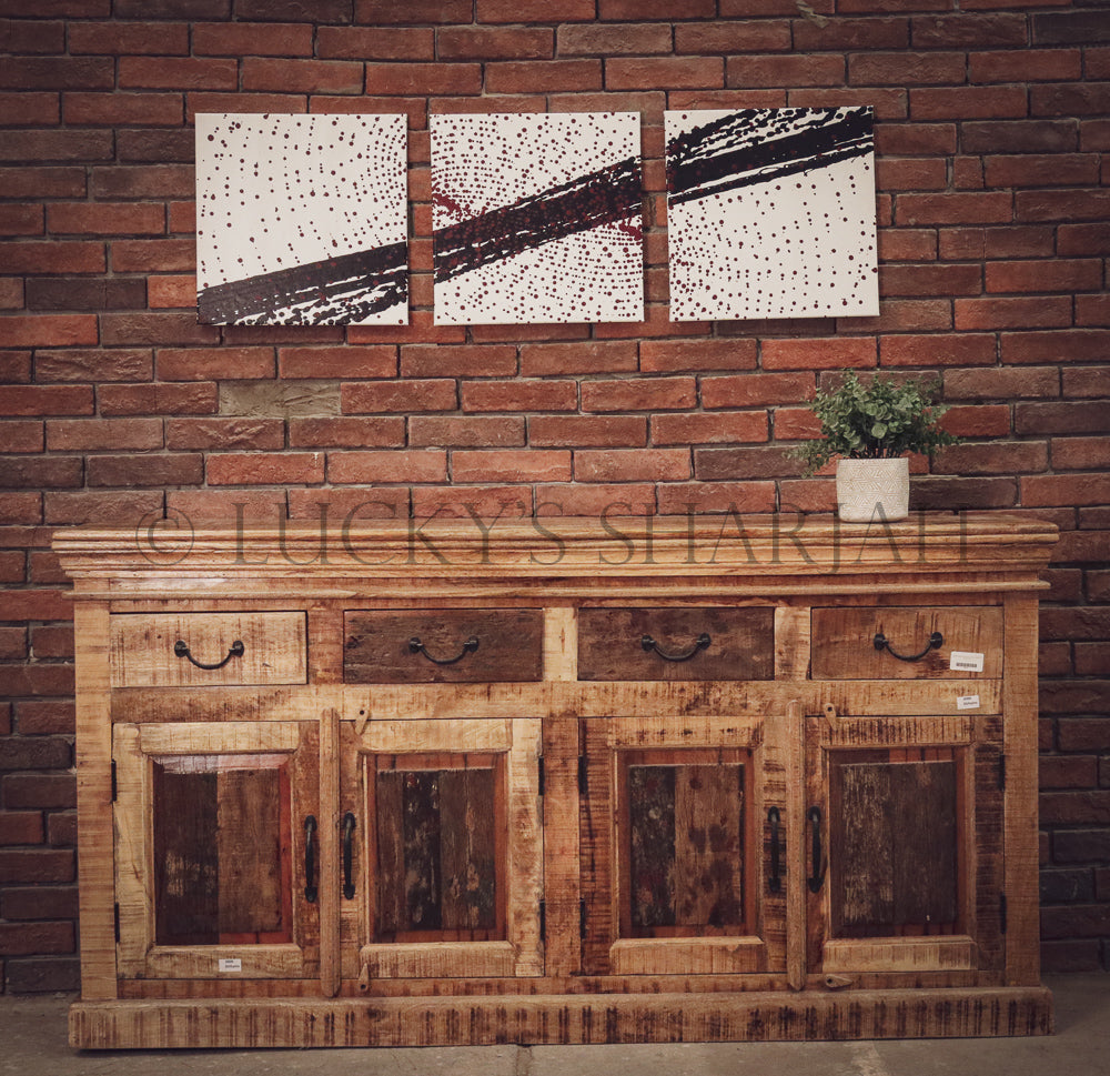 Railway wood inlay sideboard | Lucky Furniture & Handicrafts.