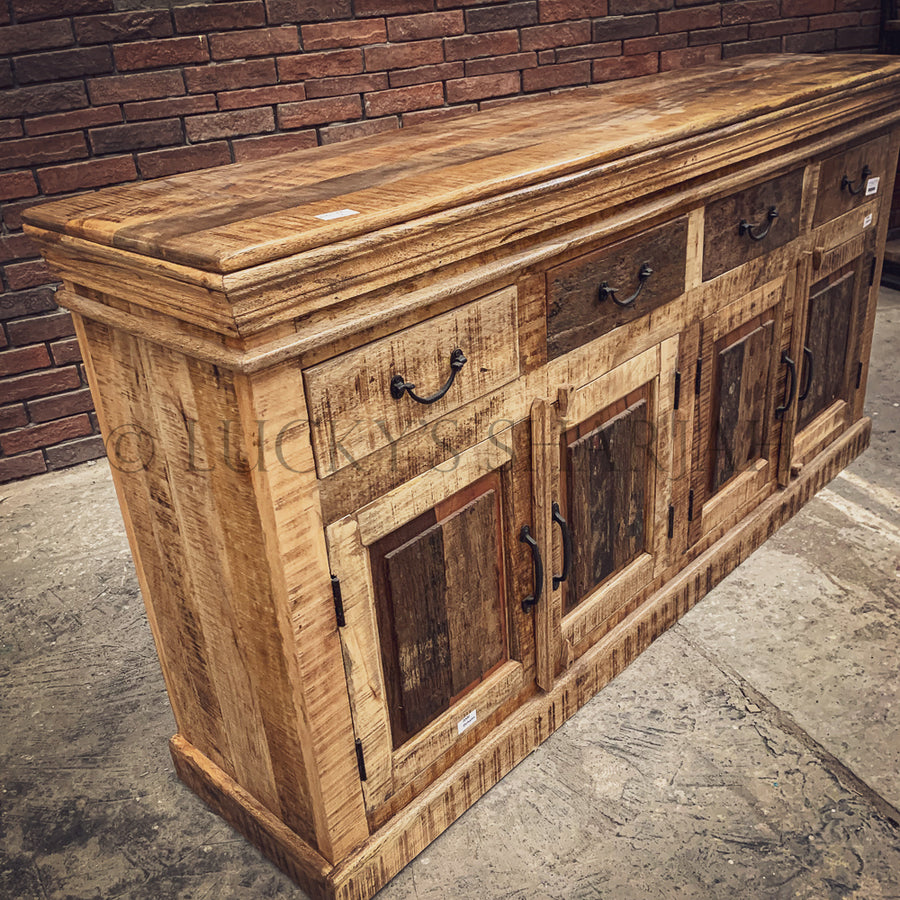 Railway wood inlay sideboard | Lucky Furniture & Handicrafts.