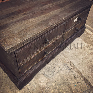 Ash grey sandblasted 4 draw coffee table | Lucky Furniture & Handicrafts.