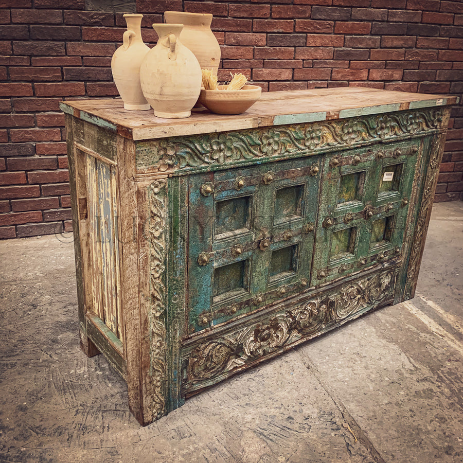 Antique door inlay console | Lucky Furniture & Handicrafts.
