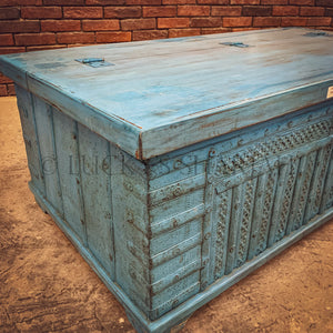 Blue wash vintage box | Lucky Furniture & Handicrafts.