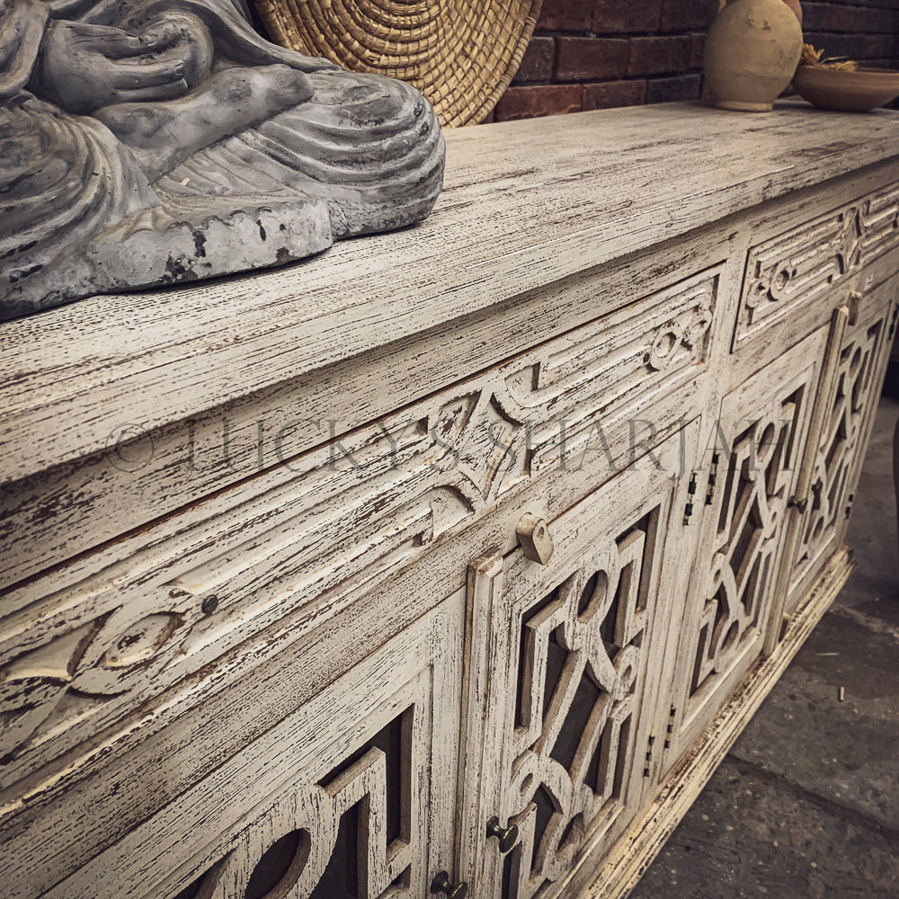 Sectional whitewash sideboard | Lucky Furniture & Handicrafts.
