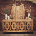 Sectional Geometric Mango wood and metal sideboard | Lucky Furniture & Handicrafts.