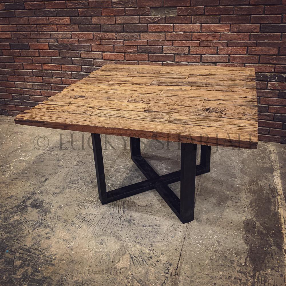 Railway wood X legs square | Lucky Furniture & Handicrafts.