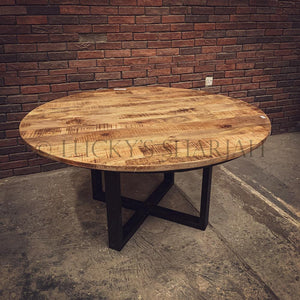 Round X Mango wood table | Lucky Furniture & Handicrafts.