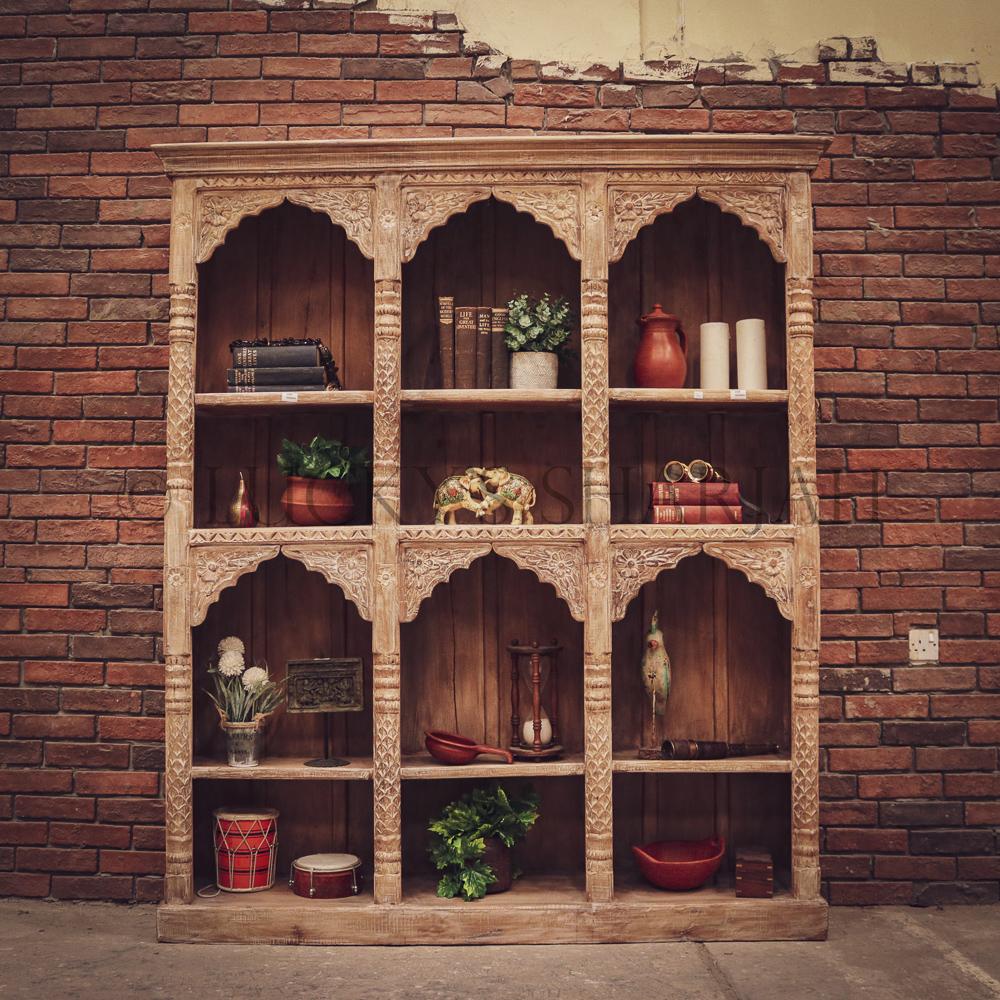 Sectional Carved bookshelf | Lucky Furniture & Handicrafts.