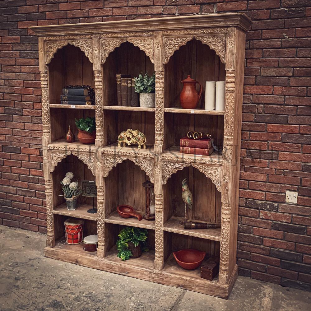 Sectional Carved bookshelf | Lucky Furniture & Handicrafts.