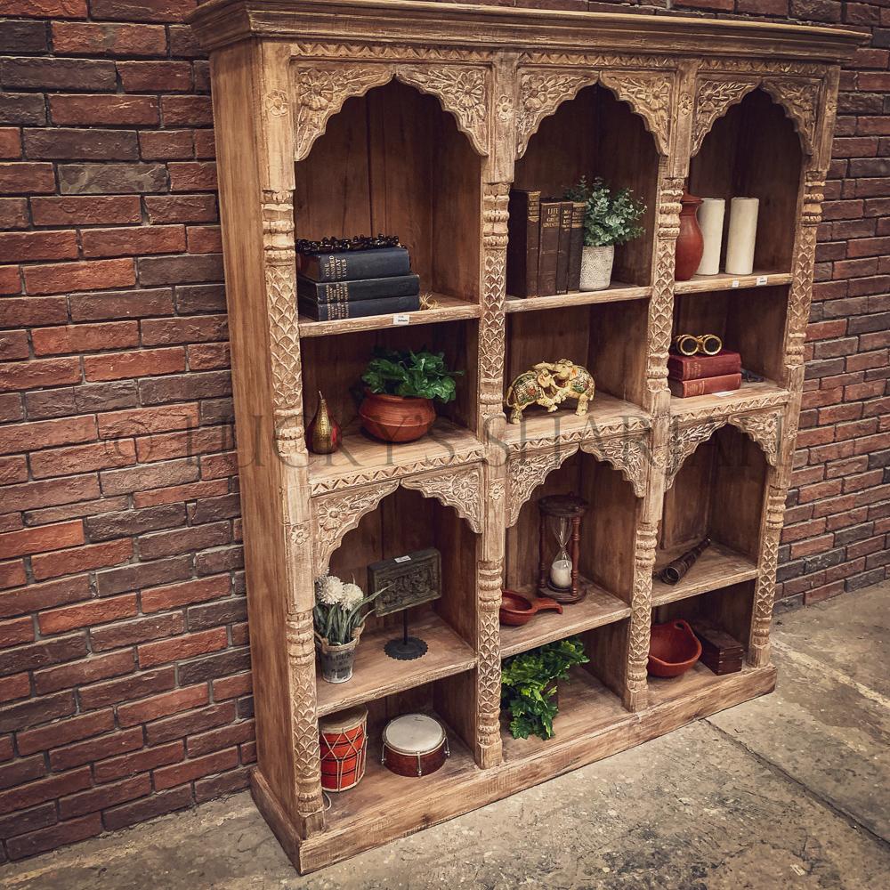 Sectional Carved bookshelf | Lucky Furniture & Handicrafts.