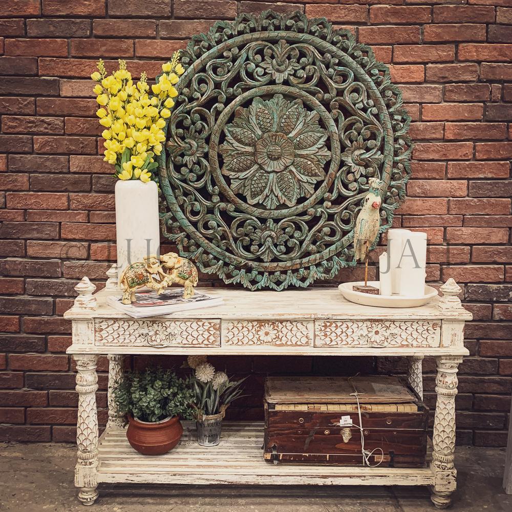 Whitewash Console | Lucky Furniture & Handicrafts.