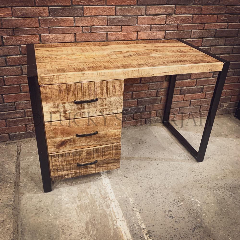 Industrial 3 Draw desk | Lucky Furniture & Handicrafts.