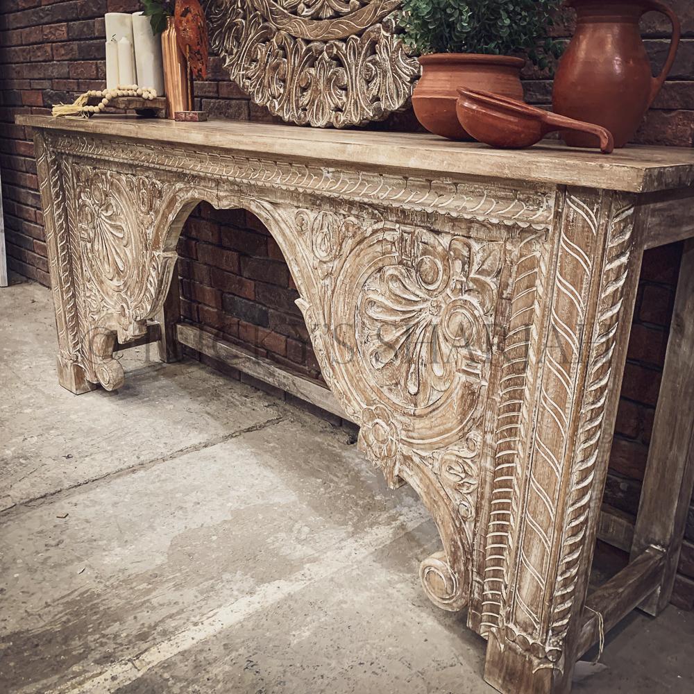 Carved heavy mehrab console | Lucky Furniture & Handicrafts.