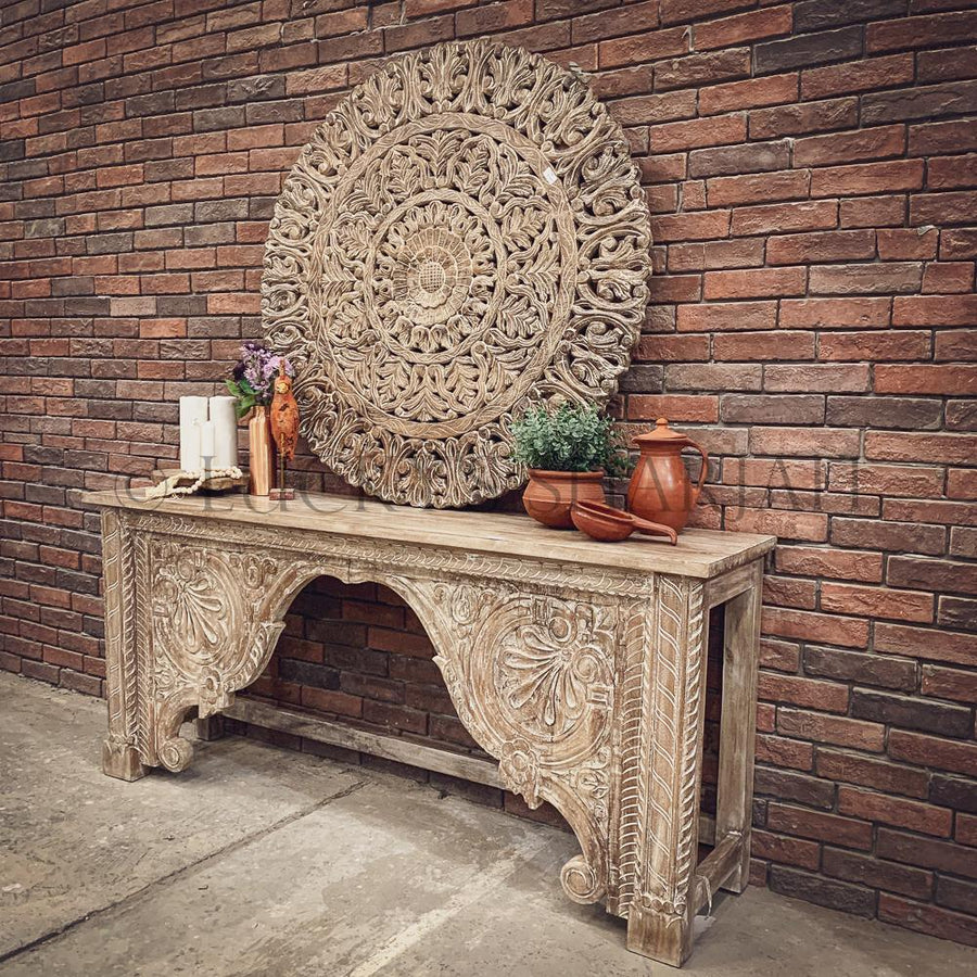 Carved heavy mehrab console | Lucky Furniture & Handicrafts.