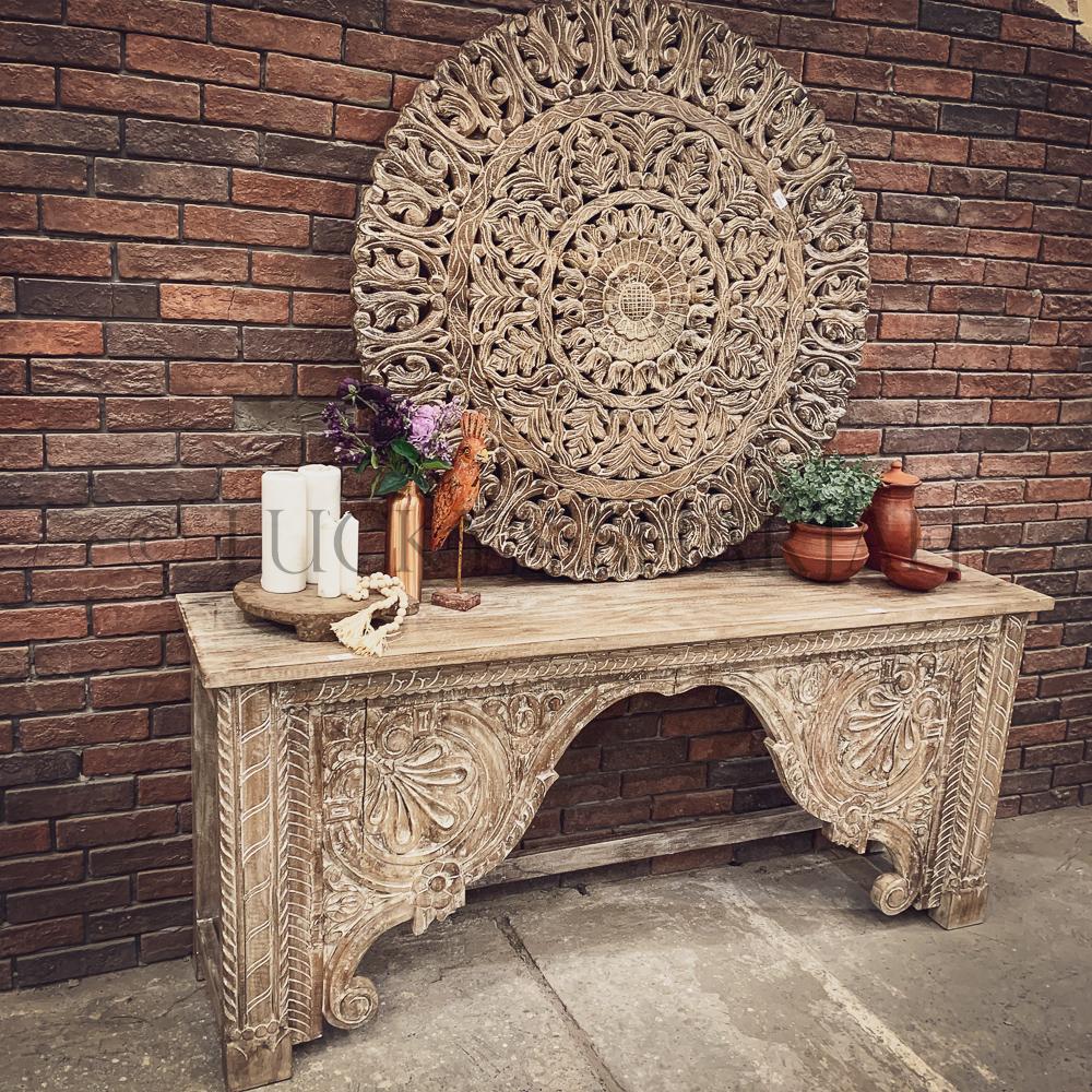 Carved heavy mehrab console | Lucky Furniture & Handicrafts.