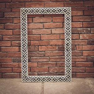 Geometric Bone Inaly Mirror Frame | Lucky Furniture & Handicrafts.