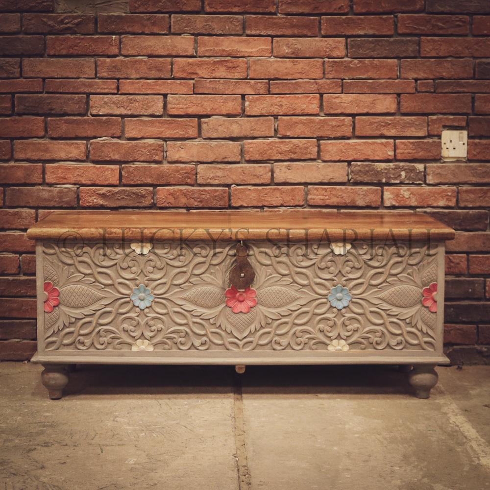 Carved Box Multi color | Lucky Furniture & Handicrafts.