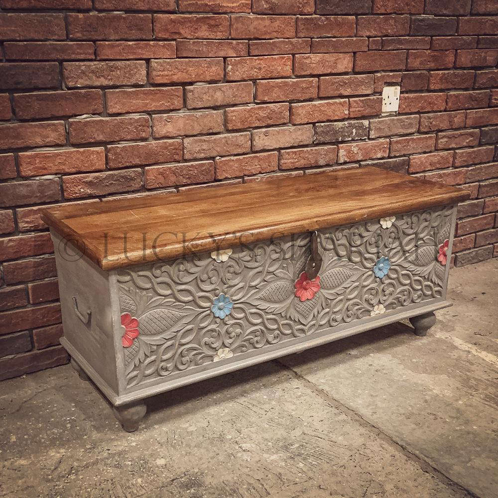 Carved Box Multi color | Lucky Furniture & Handicrafts.