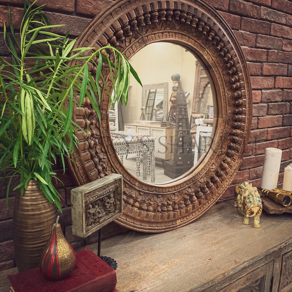 Carved 6 draw 1 door sideboard | Lucky Furniture & Handicrafts.