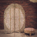 Carved rounded screen/room divider | Lucky Furniture & Handicrafts.