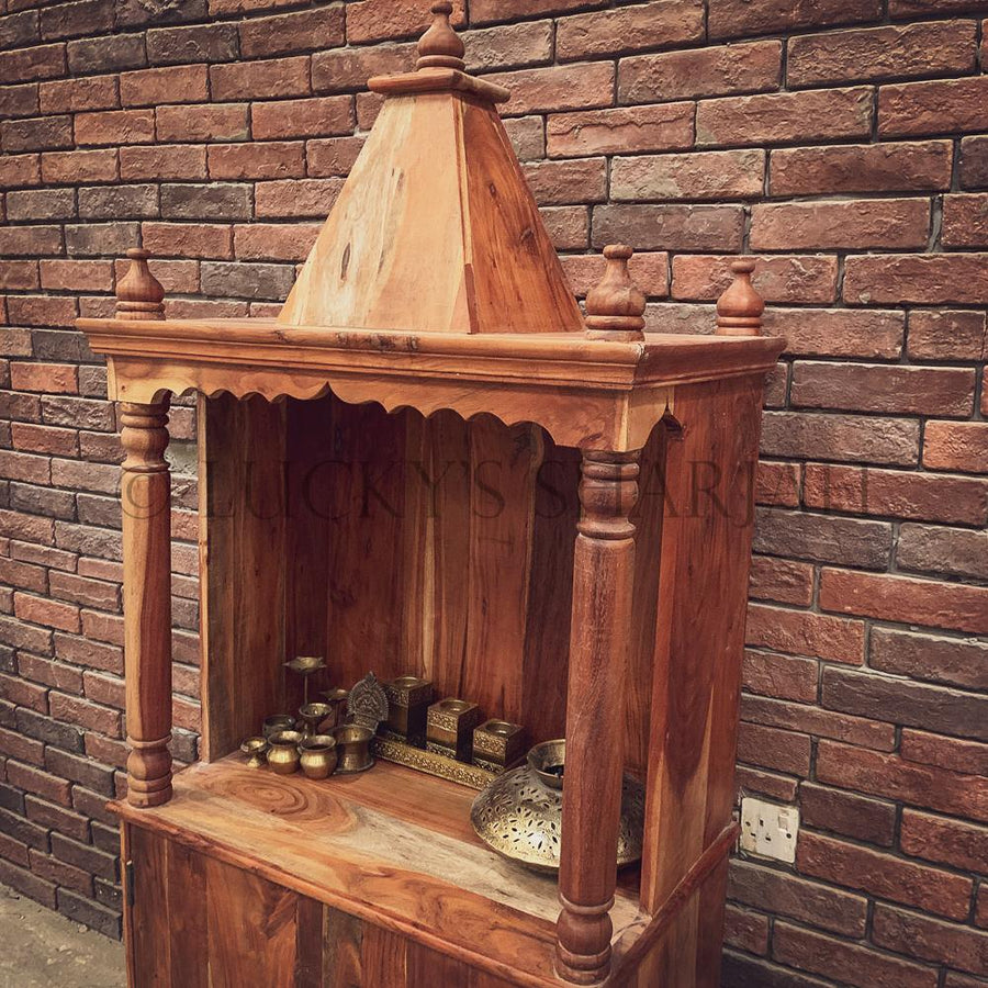Temple Mandir solid wood acacia | Lucky Furniture & Handicrafts.