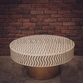 Stripe Grey and white Bone Inlay Table | Lucky Furniture & Handicrafts.