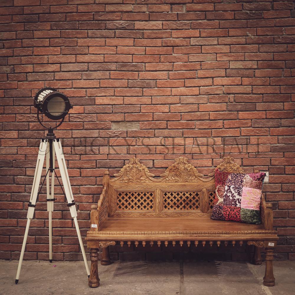 Intricate Carved Bench | Lucky Furniture & Handicrafts.