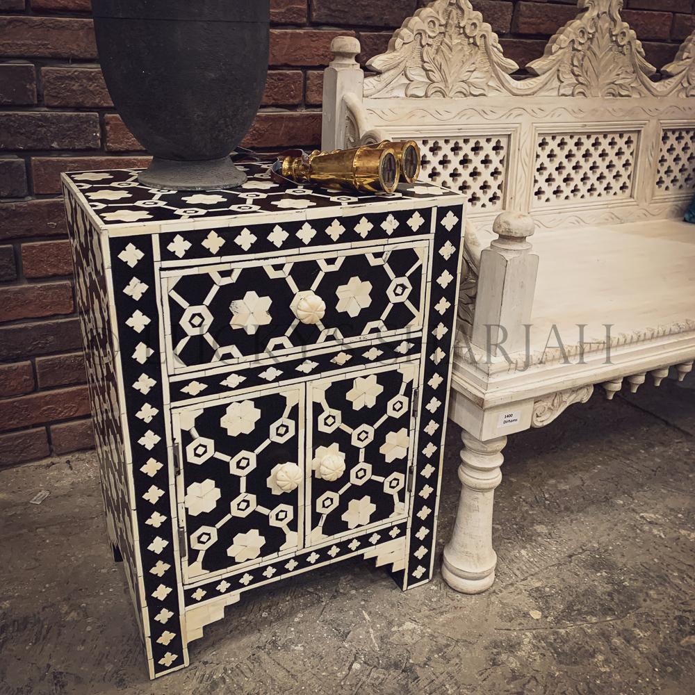 Intricate Detailed Carved Bench | Lucky Furniture & Handicrafts.