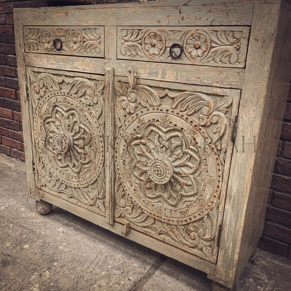 Heavy Carved 2 draw 2 draw sideboard | Lucky Furniture & Handicrafts.