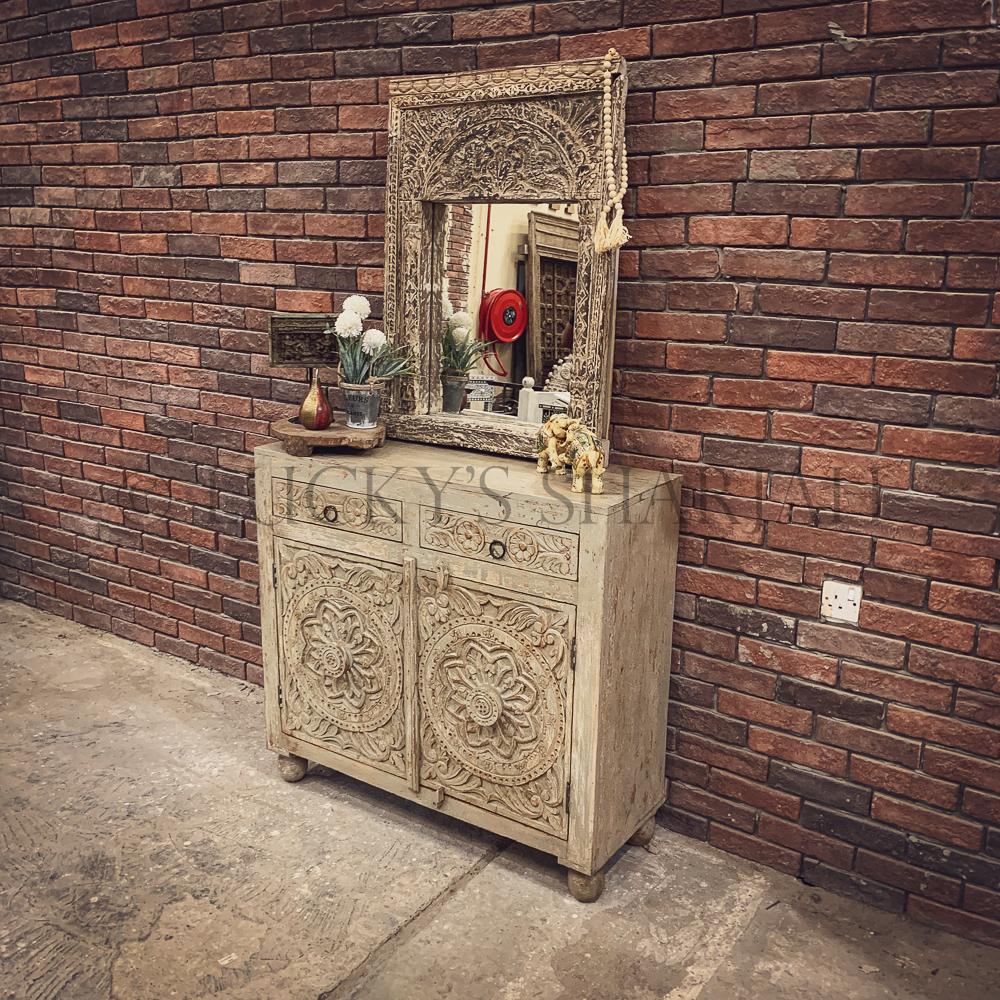 Heavy Carved 2 draw 2 draw sideboard | Lucky Furniture & Handicrafts.
