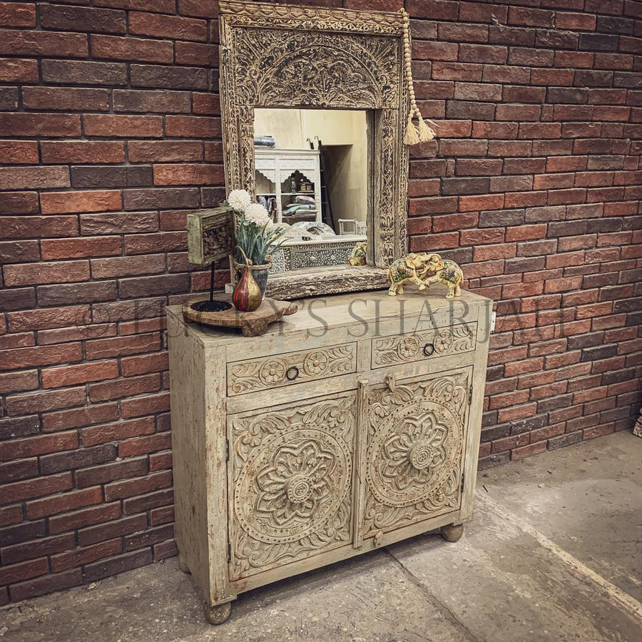 Heavy Carved 2 draw 2 draw sideboard | Lucky Furniture & Handicrafts.