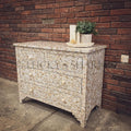 Mother of pearl inlay dresser drawers | Lucky Furniture & Handicrafts.
