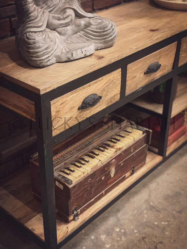 Sectional IW console with 4 draw | Lucky Furniture & Handicrafts.