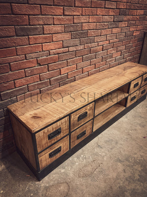 Industrial  8 Draw Tv Stand | Lucky Furniture & Handicrafts.