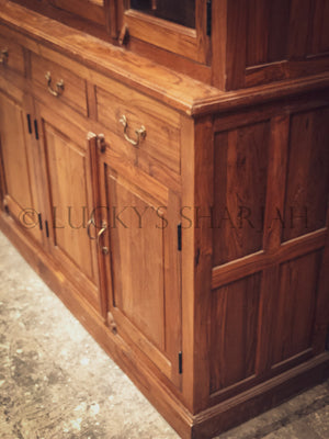 Classic Teak Glass cabinet | Lucky Furniture & Handicrafts.