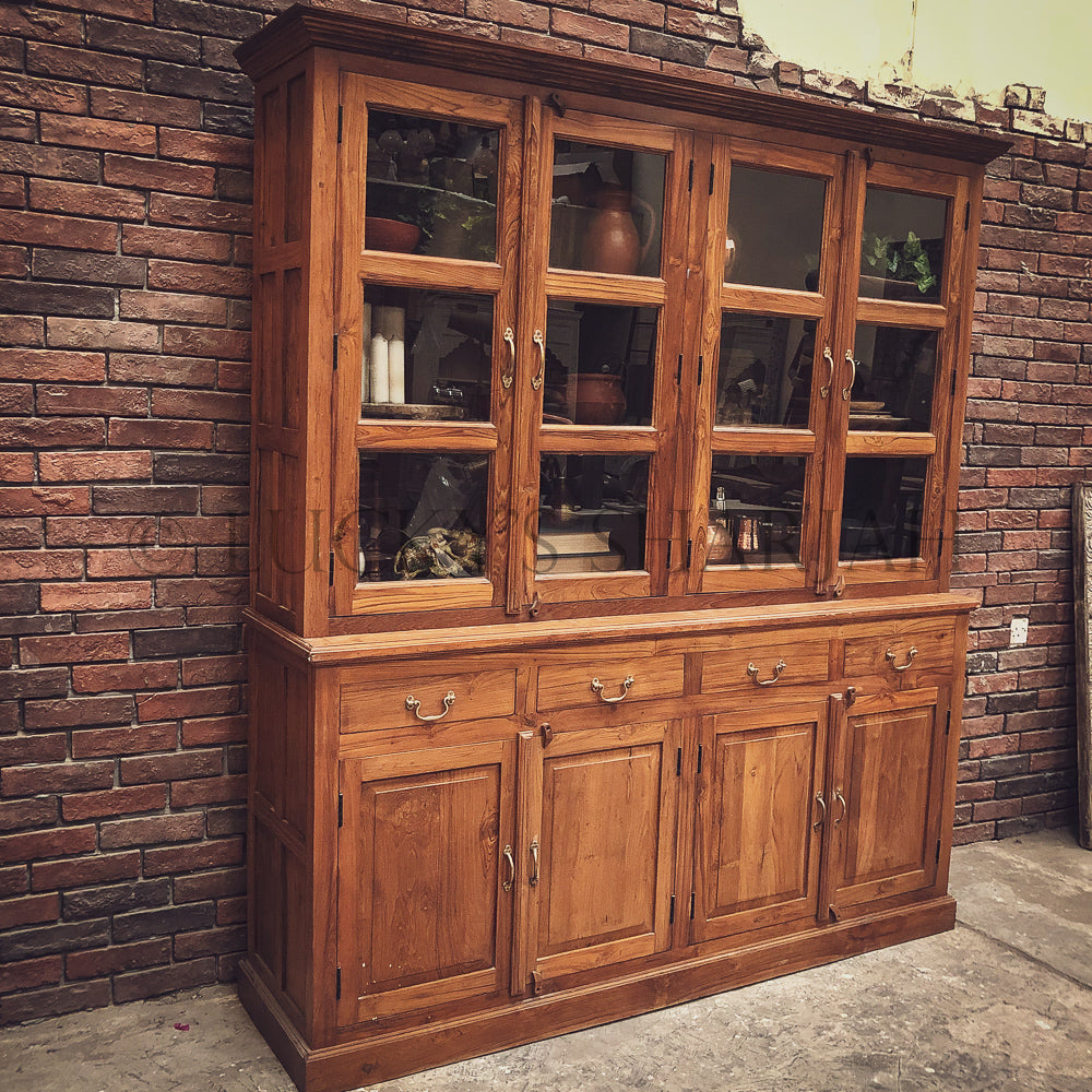 Classic Teak Glass cabinet | Lucky Furniture & Handicrafts.