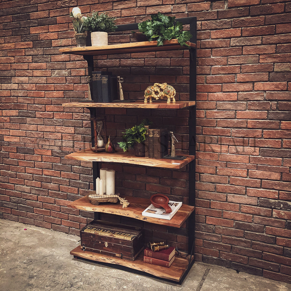 Live Edge Floating Bookshelf | Lucky Furniture & Handicrafts.