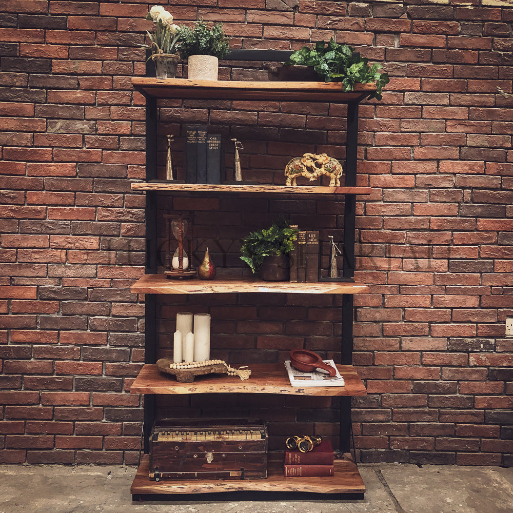 Live Edge Floating Bookshelf | Lucky Furniture & Handicrafts.