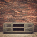 Grey Carved 4 draw TV stand | Lucky Furniture & Handicrafts.
