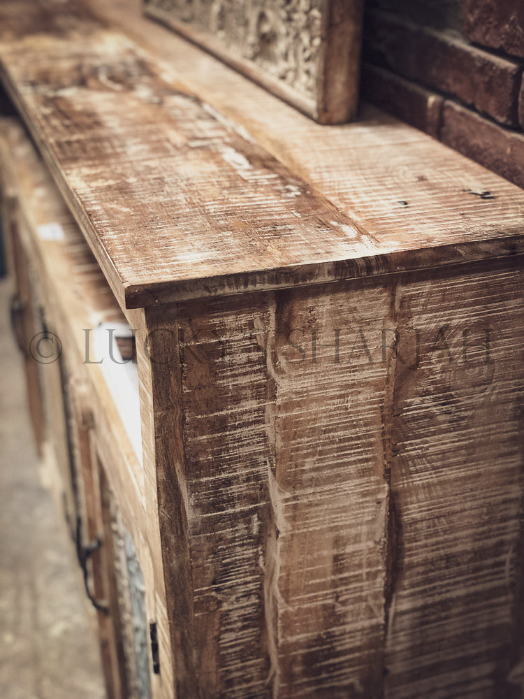 Recycle Design White Glazed Sideboard | Lucky Furniture & Handicrafts.